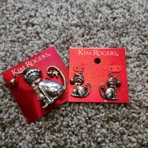 Kim Roger's Holiday cat jewelry